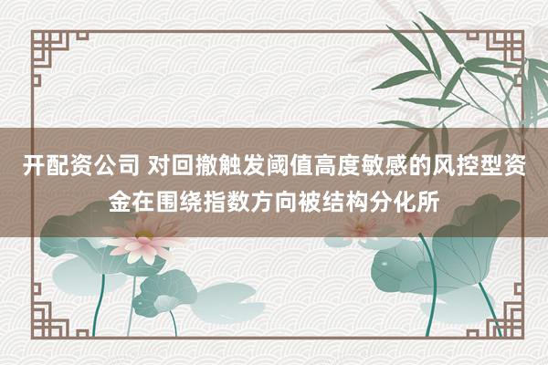 开配资公司 对回撤触发阈值高度敏感的风控型资金在围绕指数方向被结构分化所